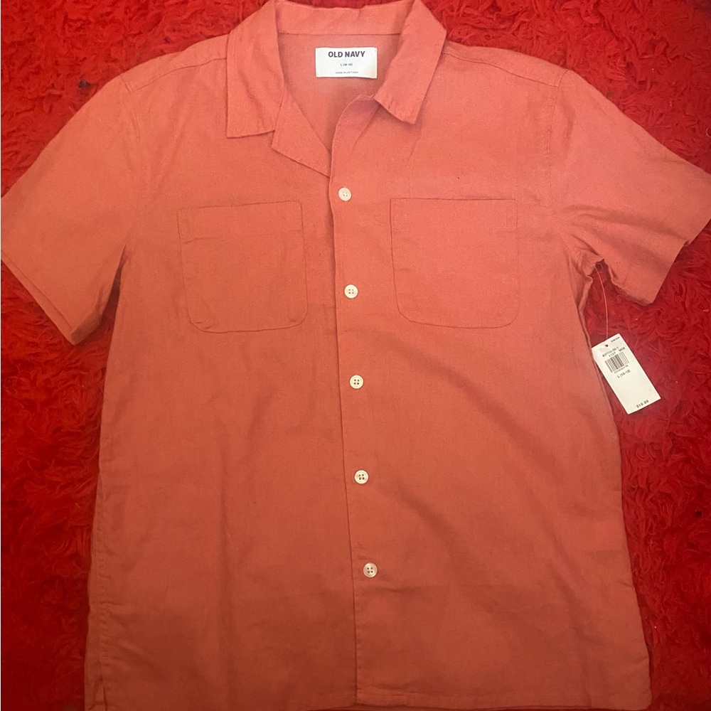 Old Navy Kid’s Button-Down in Coral